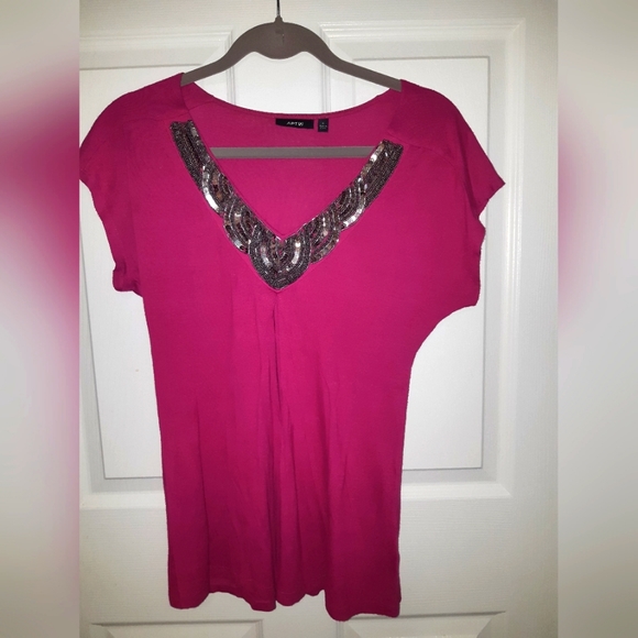 (M)🆕️🔥Apt 9🔥 Aline Embellished Top😍 Ptp 18"× L26" - Picture 6 of 11